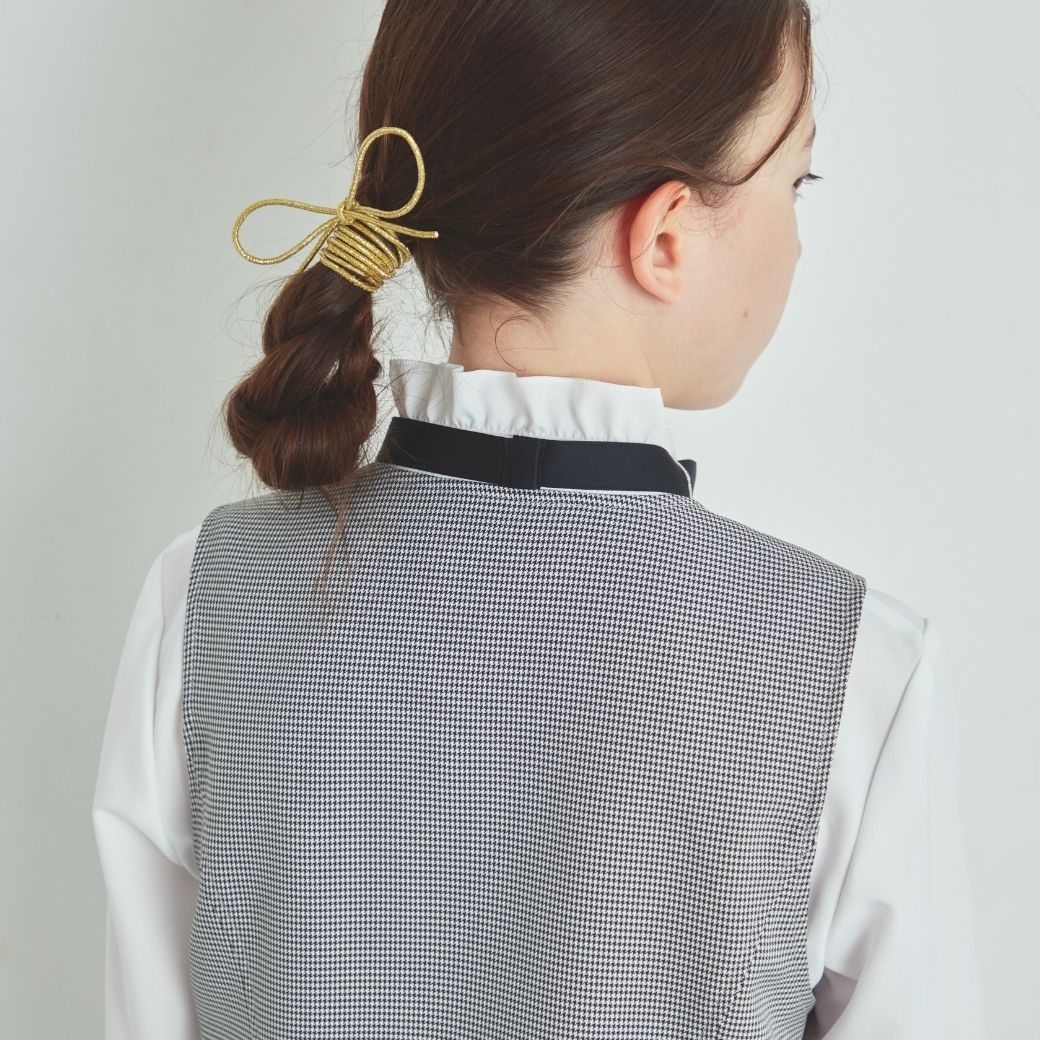 【TIMEセール10%OFF】ボウタイブラウス 150 160 170cm (2473-7549) CHOPINblue/ショパンブルー