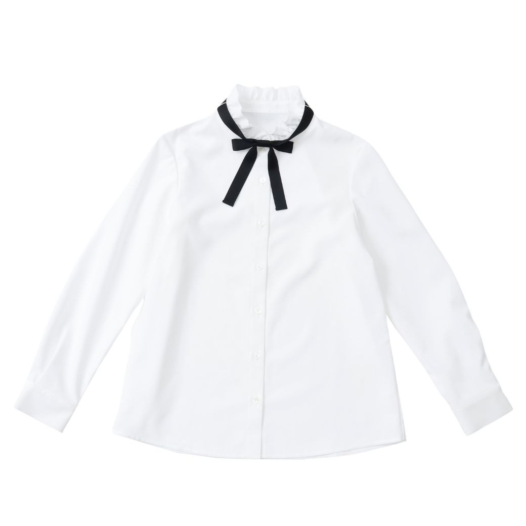 【TIMEセール10%OFF】ボウタイブラウス 150 160 170cm (2473-7549) CHOPINblue/ショパンブルー