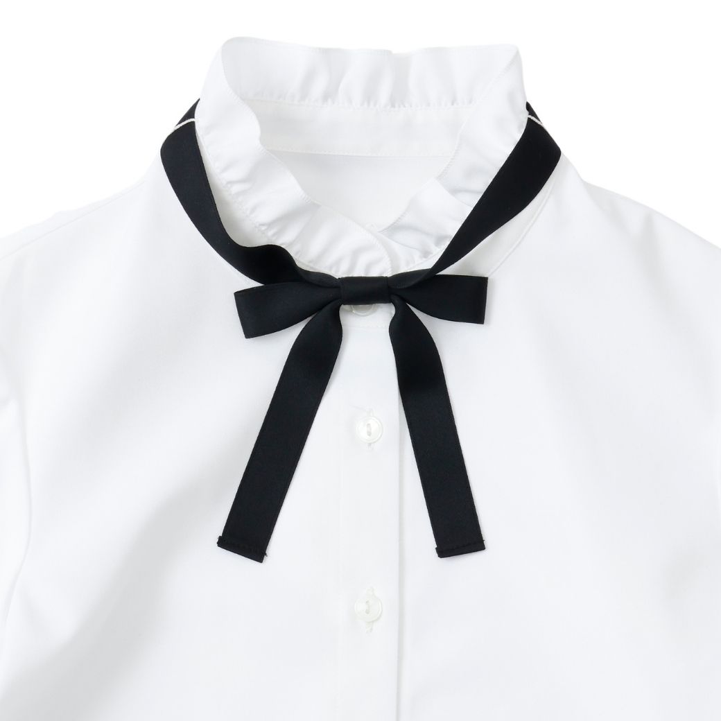 【TIMEセール10%OFF】ボウタイブラウス 150 160 170cm (2473-7549) CHOPINblue/ショパンブルー