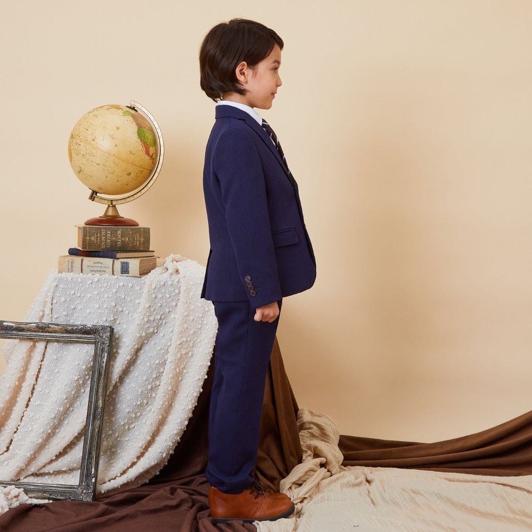 グレンチェックロングパンツスーツセット 6点セット 120 130 120B 130Bcm (8371-5403-5405) CHOPIN/ショパン