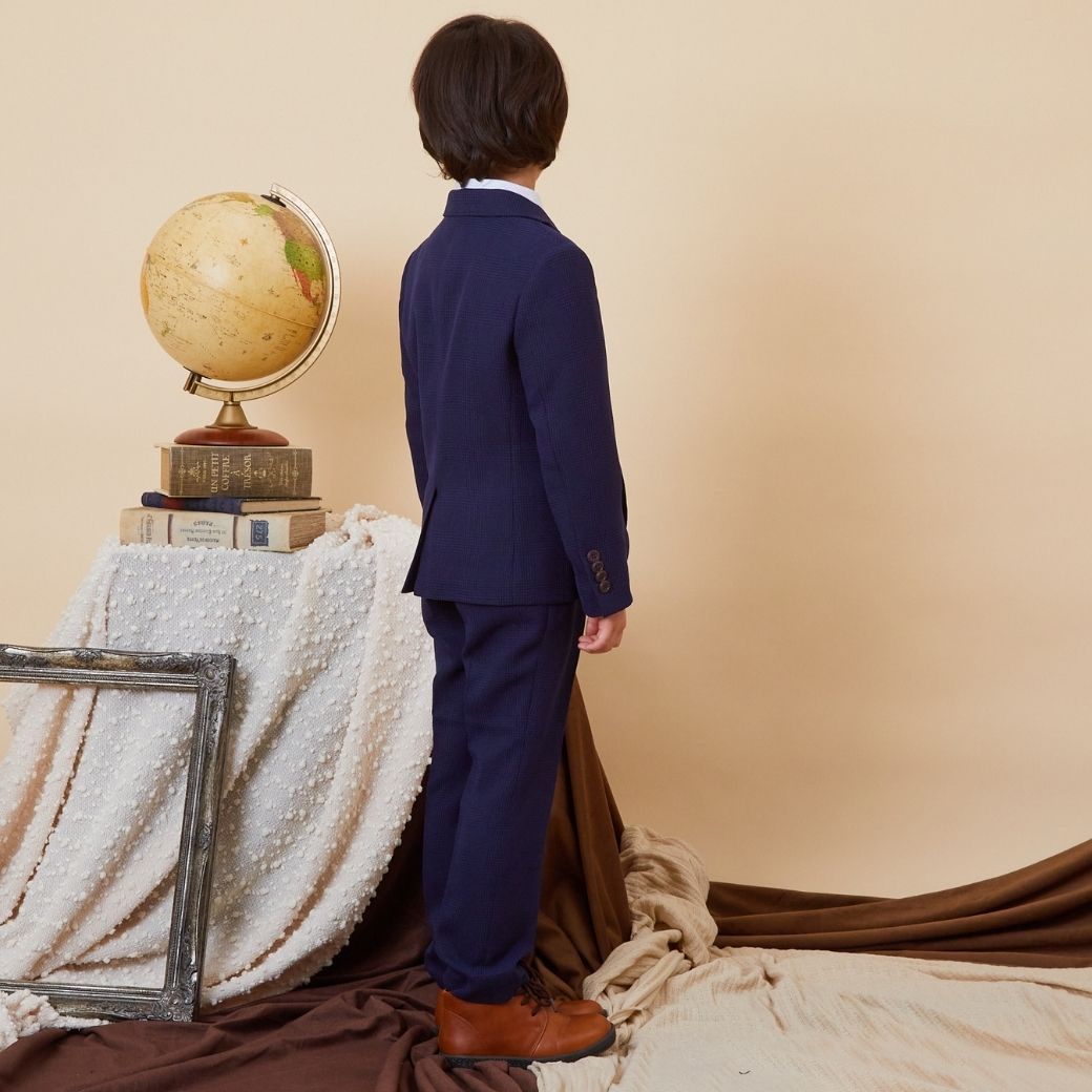 グレンチェックロングパンツスーツセット 6点セット 120 130 120B 130Bcm (8371-5403-5405) CHOPIN/ショパン