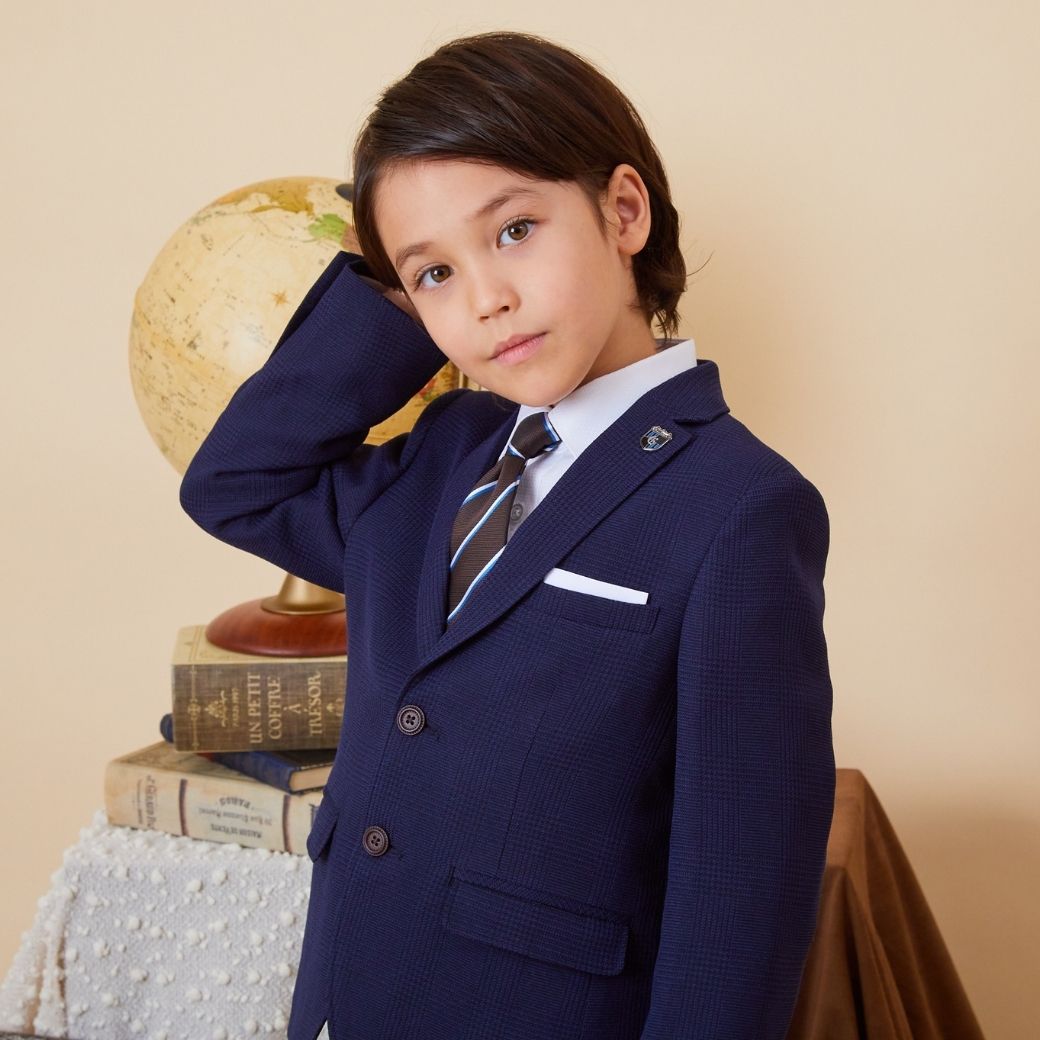 グレンチェックロングパンツスーツセット 6点セット 120 130 120B 130Bcm (8371-5403-5405) CHOPIN/ショパン