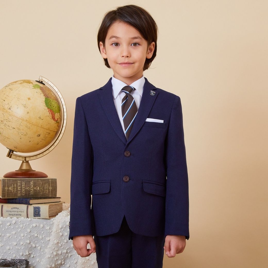 グレンチェックロングパンツスーツセット 6点セット 120 130 120B 130Bcm (8371-5403-5405) CHOPIN/ショパン