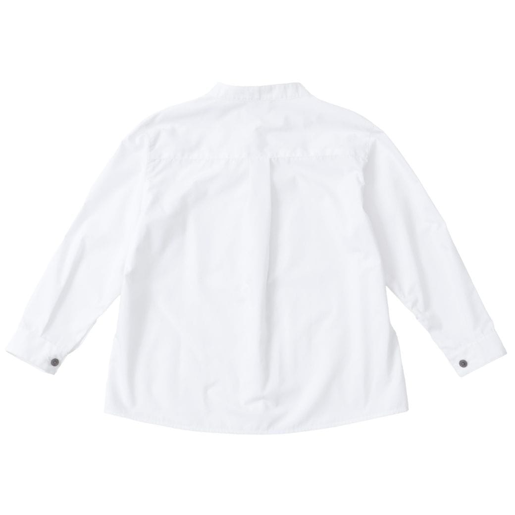 【WEB限定】比翼バンドカラーシャツ 100 110 120 130cm (2473-5452) CHOPINblue/ショパンブルー