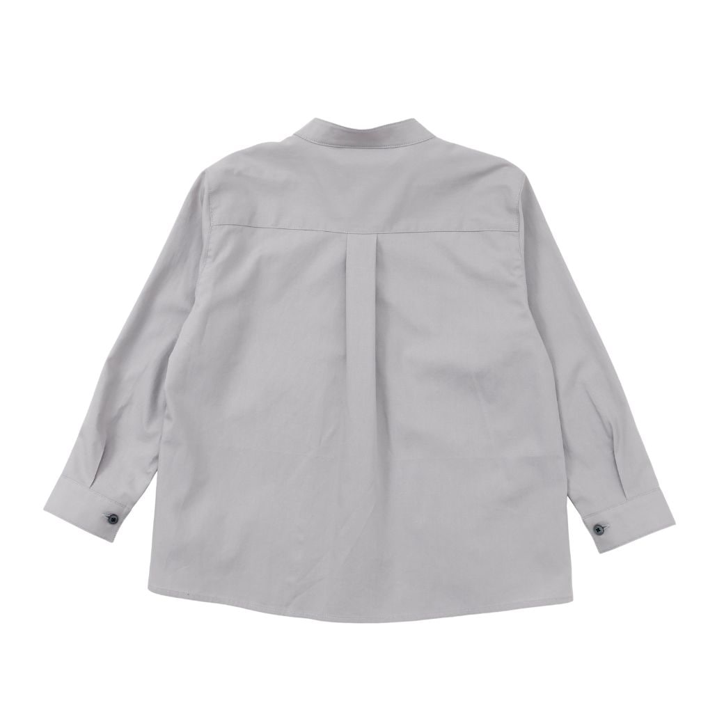 【WEB限定】比翼バンドカラーシャツ 100 110 120 130cm (2473-5452) CHOPINblue/ショパンブルー