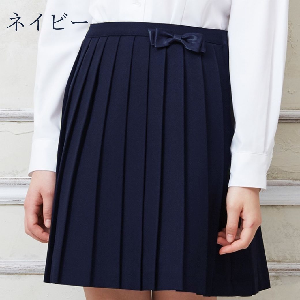 【セール15%OFF】リボン付きプリーツスカート 140 150 160cm (1474-2502) CHOPIN deux/ショパンドゥ