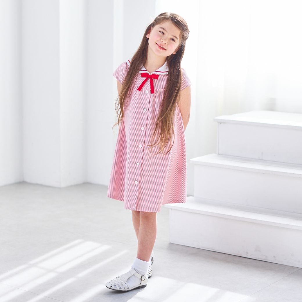 COOLMAX クールマックス 吸水速乾性能 セーラーAラインワンピース 80 90 100 110 120 130cm (8336-7100/8336-7314)