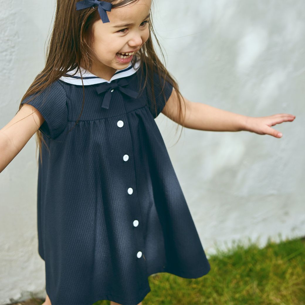 【CLEARANCEセール50%OFF】COOLMAX クールマックス 吸水速乾性能 セーラーAラインワンピース 90 100 110 120 130cm (8236-7325/8336-7314)