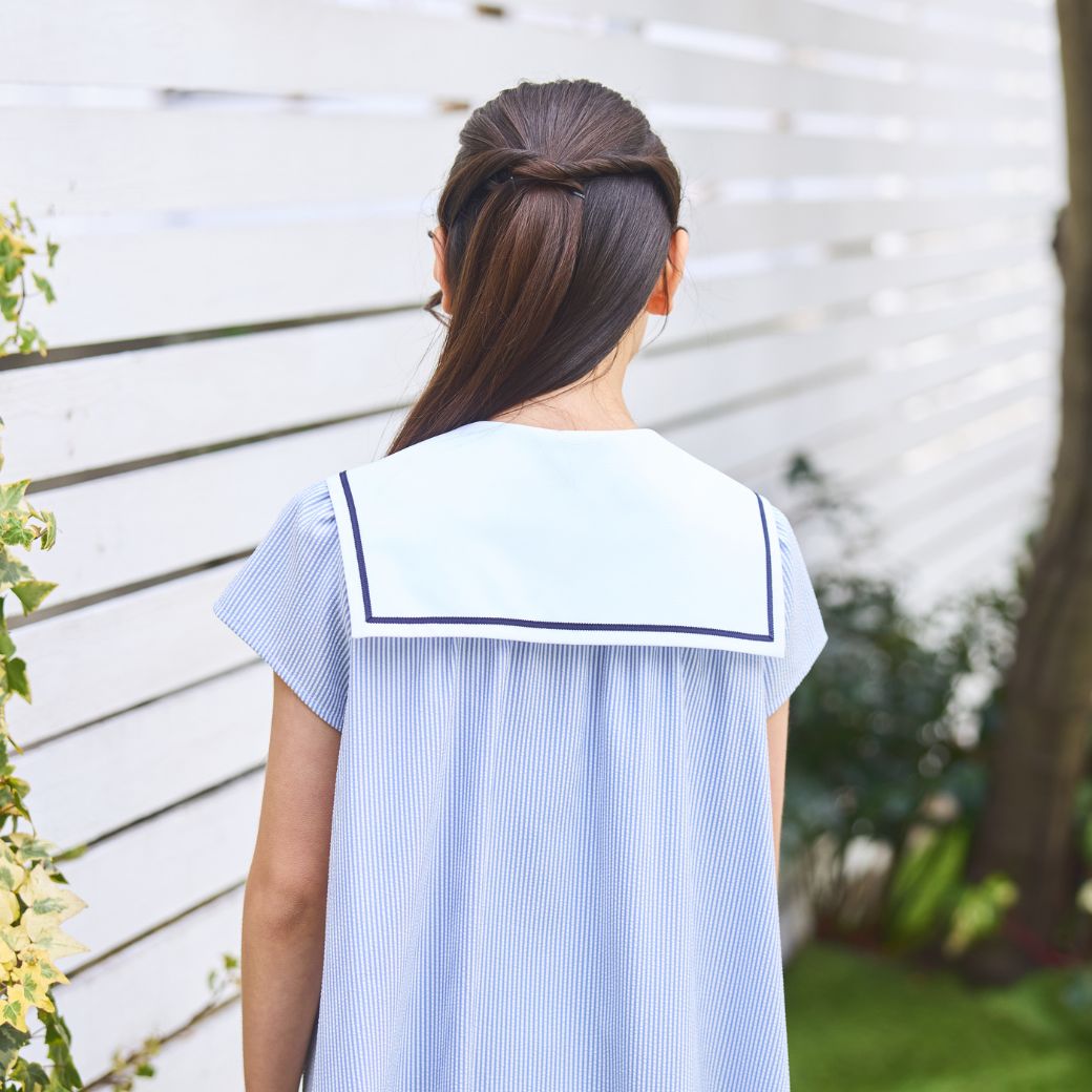 【CLEARANCEセール50%OFF】COOLMAX クールマックス 吸水速乾性能 セーラーAラインワンピース 90 100 110 120 130cm (8236-7325/8336-7314)