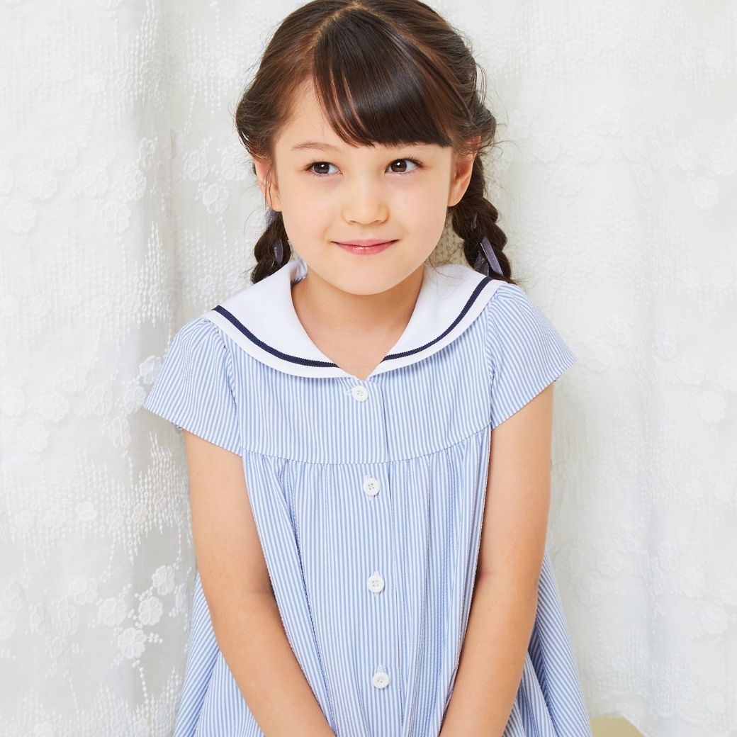 【CLEARANCEセール50%OFF】COOLMAX クールマックス 吸水速乾性能 セーラーAラインワンピース 90 100 110 120 130cm (8236-7325/8336-7314)