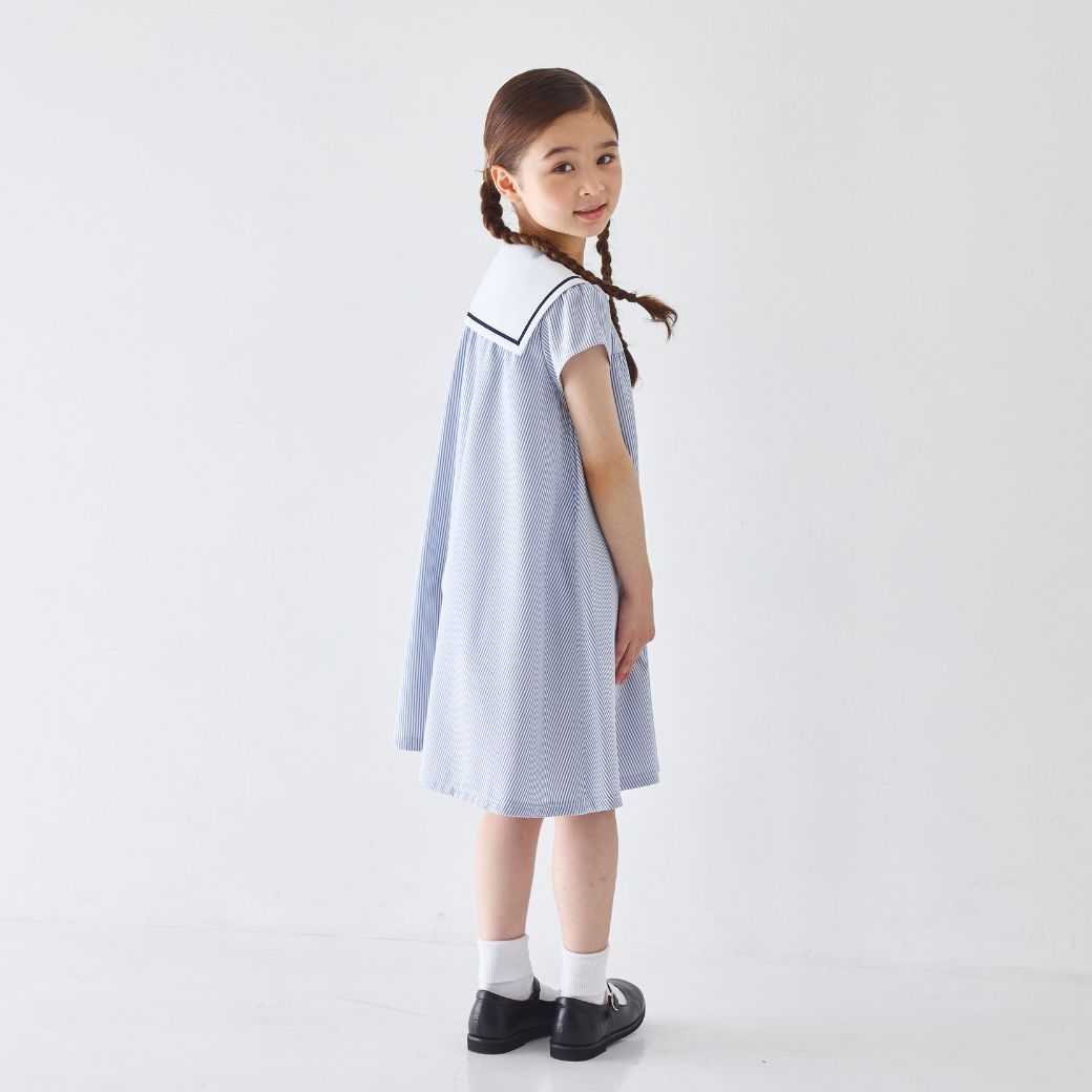 【CLEARANCEセール50%OFF】COOLMAX クールマックス 吸水速乾性能 セーラーAラインワンピース 90 100 110 120 130cm (8236-7325/8336-7314)