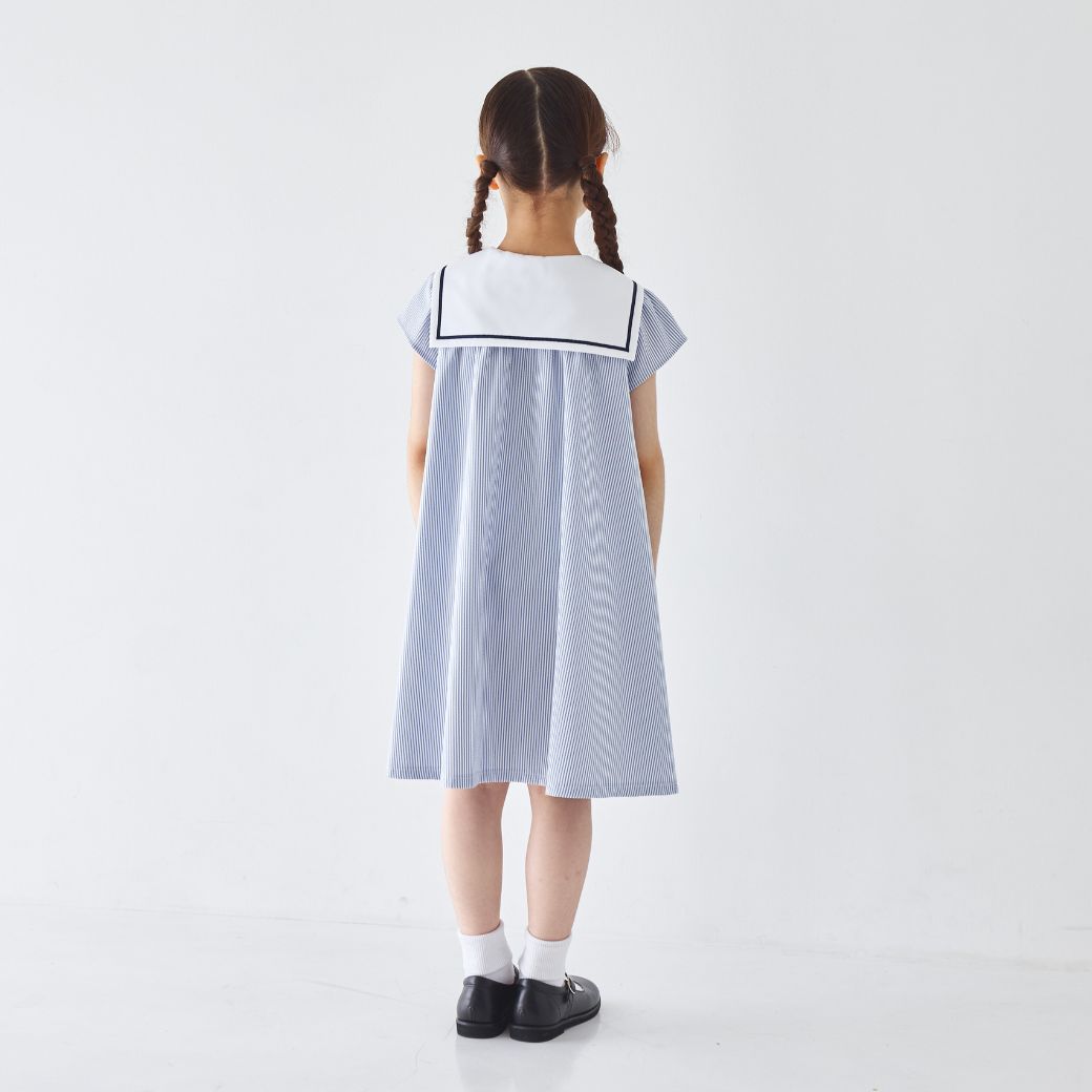 【CLEARANCEセール50%OFF】COOLMAX クールマックス 吸水速乾性能 セーラーAラインワンピース 90 100 110 120 130cm (8236-7325/8336-7314)