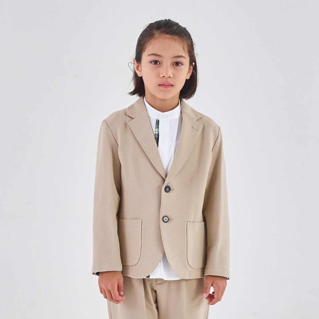 【WEB限定】カジュアルロングパンツスーツ 110 120 130cm (2571-5407) CHOPIN blue/ショパンブルー