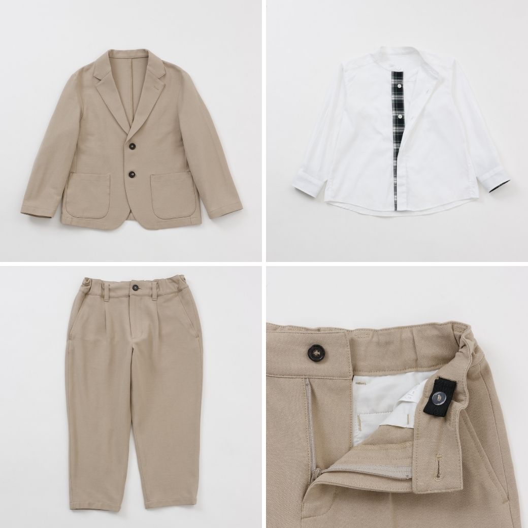 【WEB限定】カジュアルロングパンツスーツ 110 120 130cm (2571-5407) CHOPIN blue/ショパンブルー