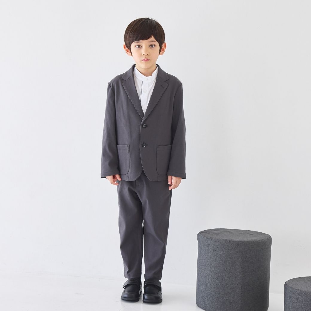 【WEB限定】カジュアルロングパンツスーツ 110 120 130cm (2571-5407) CHOPIN blue/ショパンブルー