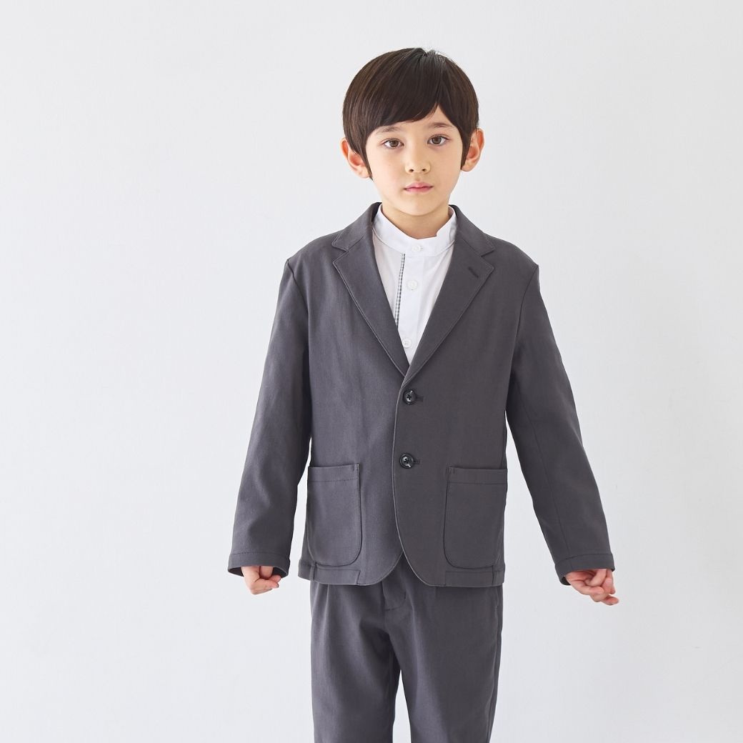 【WEB限定】カジュアルロングパンツスーツ 110 120 130cm (2571-5407) CHOPIN blue/ショパンブルー