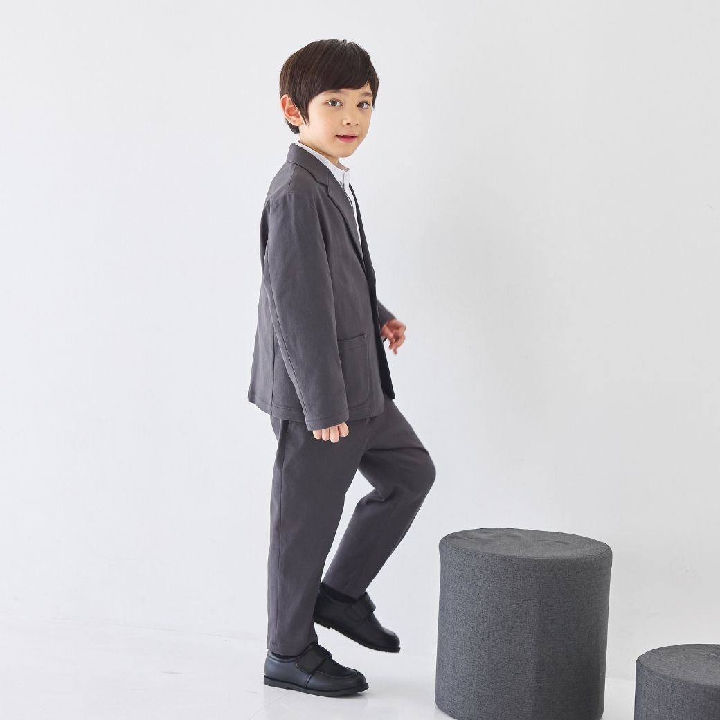 【WEB限定】カジュアルロングパンツスーツ 110 120 130cm (2571-5407) CHOPIN blue/ショパンブルー