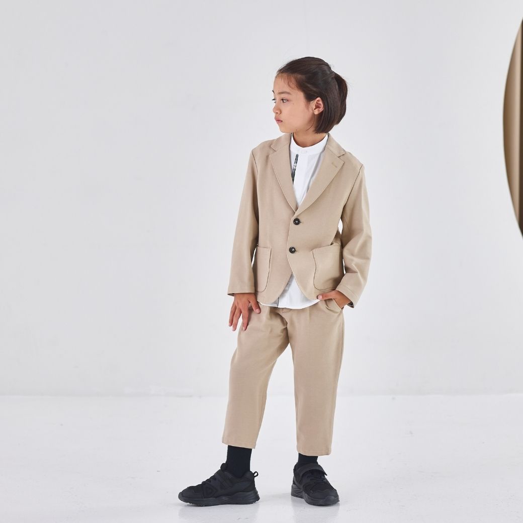 【WEB限定】カジュアルロングパンツスーツ 110 120 130cm (2571-5407) CHOPIN blue/ショパンブルー