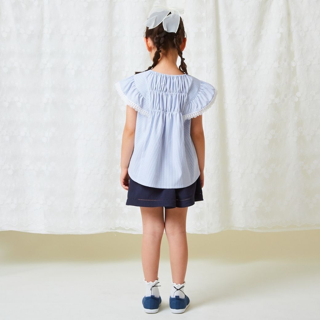 【ファイナルセール50%OFF】COOLMAX ブラウス 110 120 130cm (2433-7359) CHOPINblue/ショパンブルー