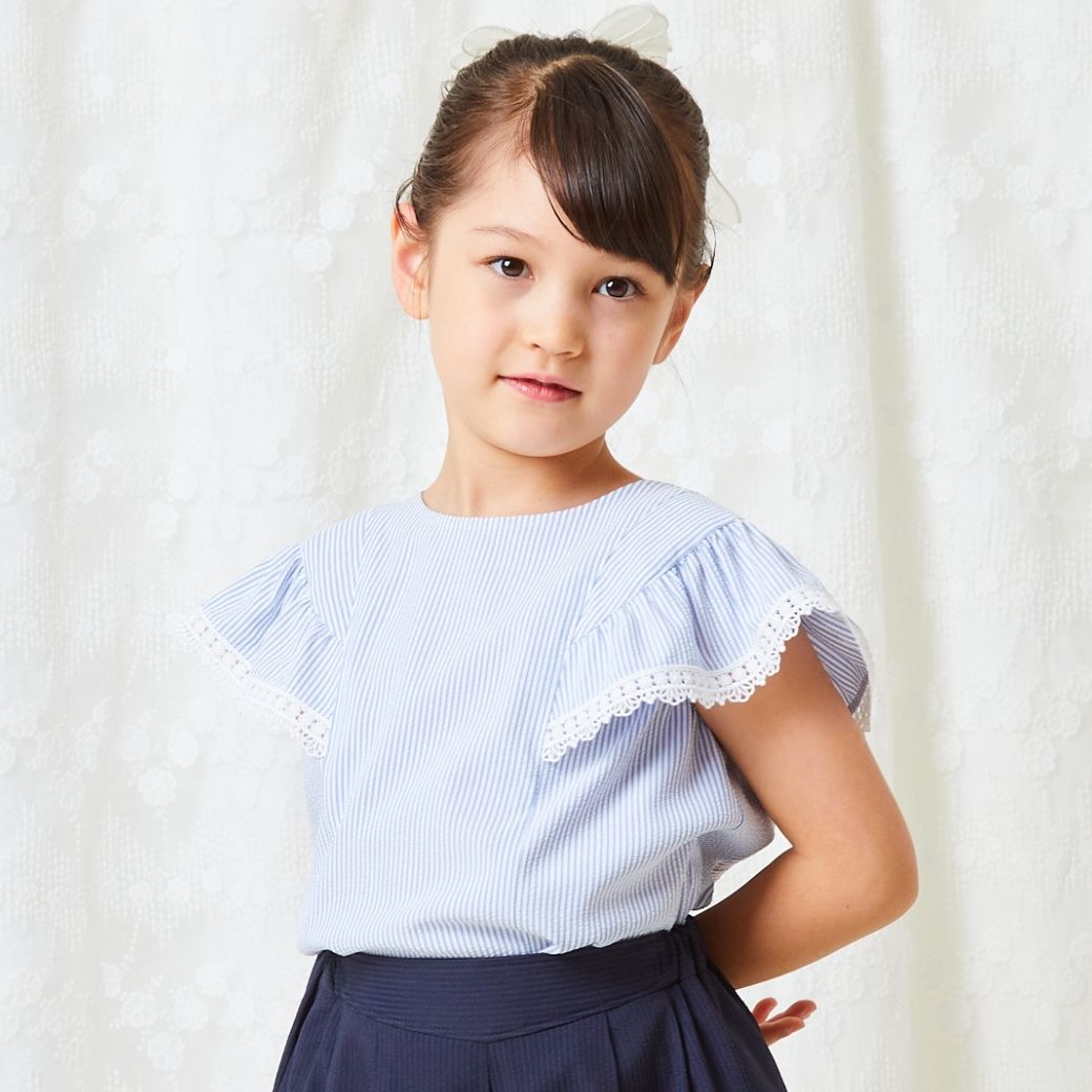 【ファイナルセール50%OFF】COOLMAX ブラウス 110 120 130cm (2433-7359) CHOPINblue/ショパンブルー