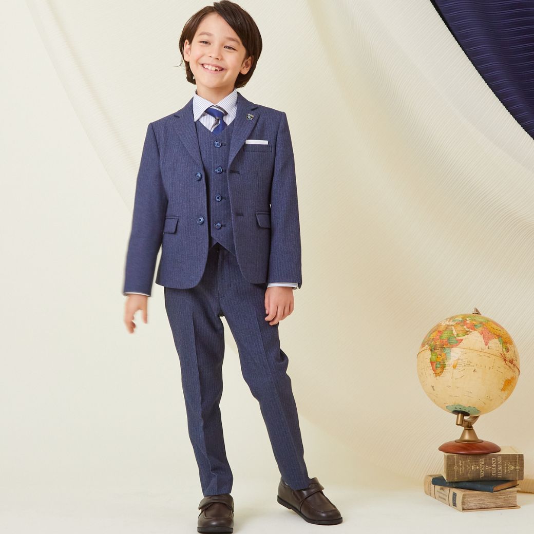 ストライプスリーピーススーツセット 7点セット 110 120 130 120B 130Bcm (8371-5404-5406) CHOPIN/ショパン 【PREMIUMライン】