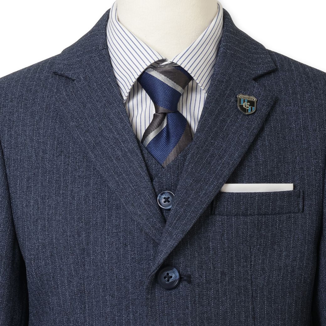 ストライプスリーピーススーツセット 7点セット 110 120 130 120B 130Bcm (8371-5404-5406) CHOPIN/ショパン 【PREMIUMライン】