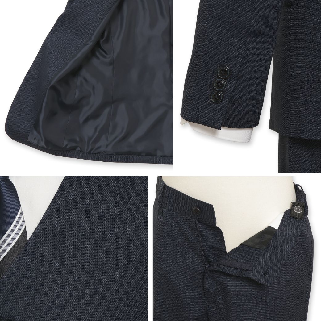 バーズアイ3ピーススーツ 140 150 160 170cm (8401-5601) CHOPIN/ショパン【PREMIUMライン】