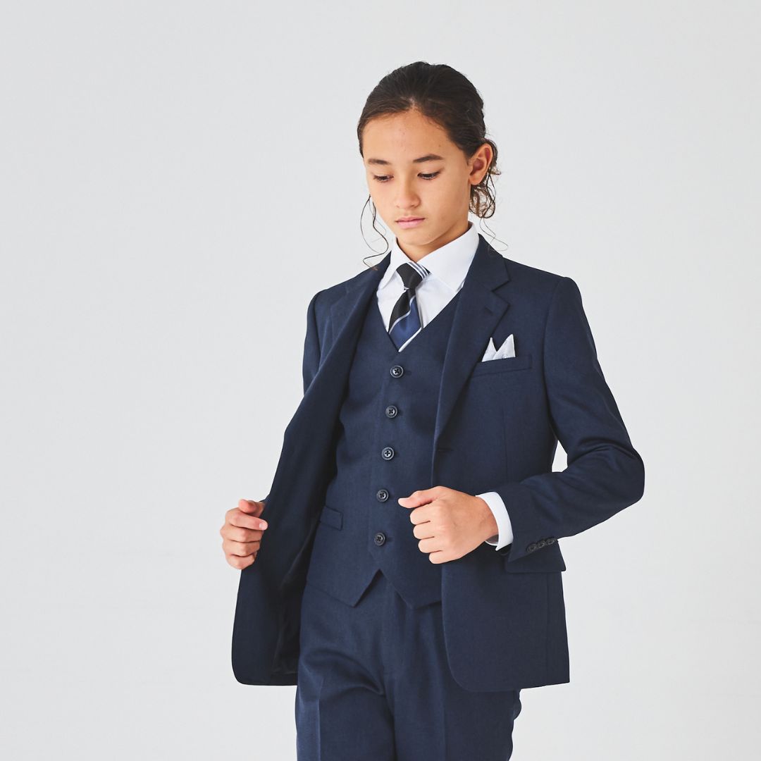 バーズアイ3ピーススーツ 140 150 160 170cm (8401-5601) CHOPIN/ショパン【PREMIUMライン】