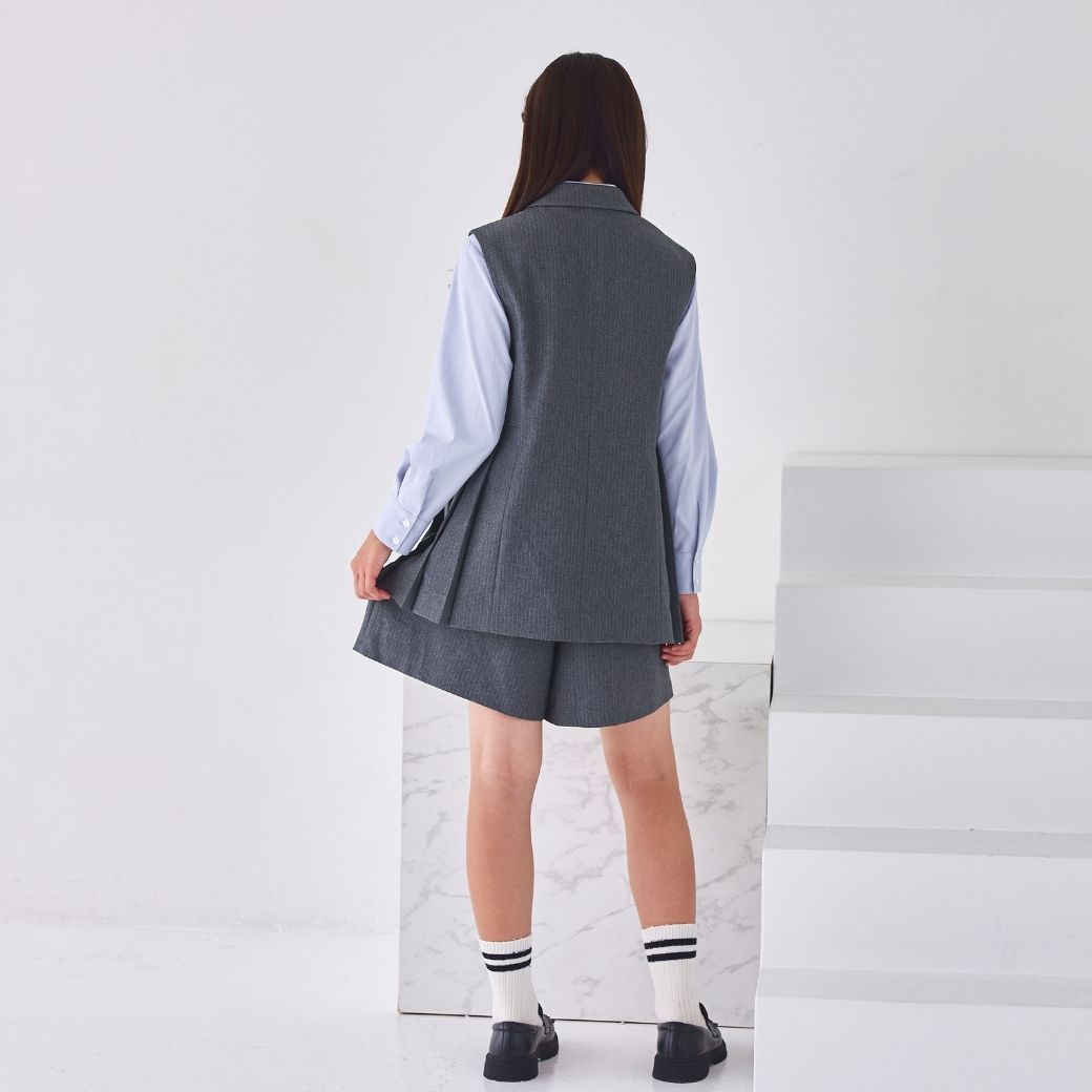 プリーツジレスーツ 150 160 165cm (8571-2556) CHOPIN/ショパン【先行限定/12月中旬入荷予定】