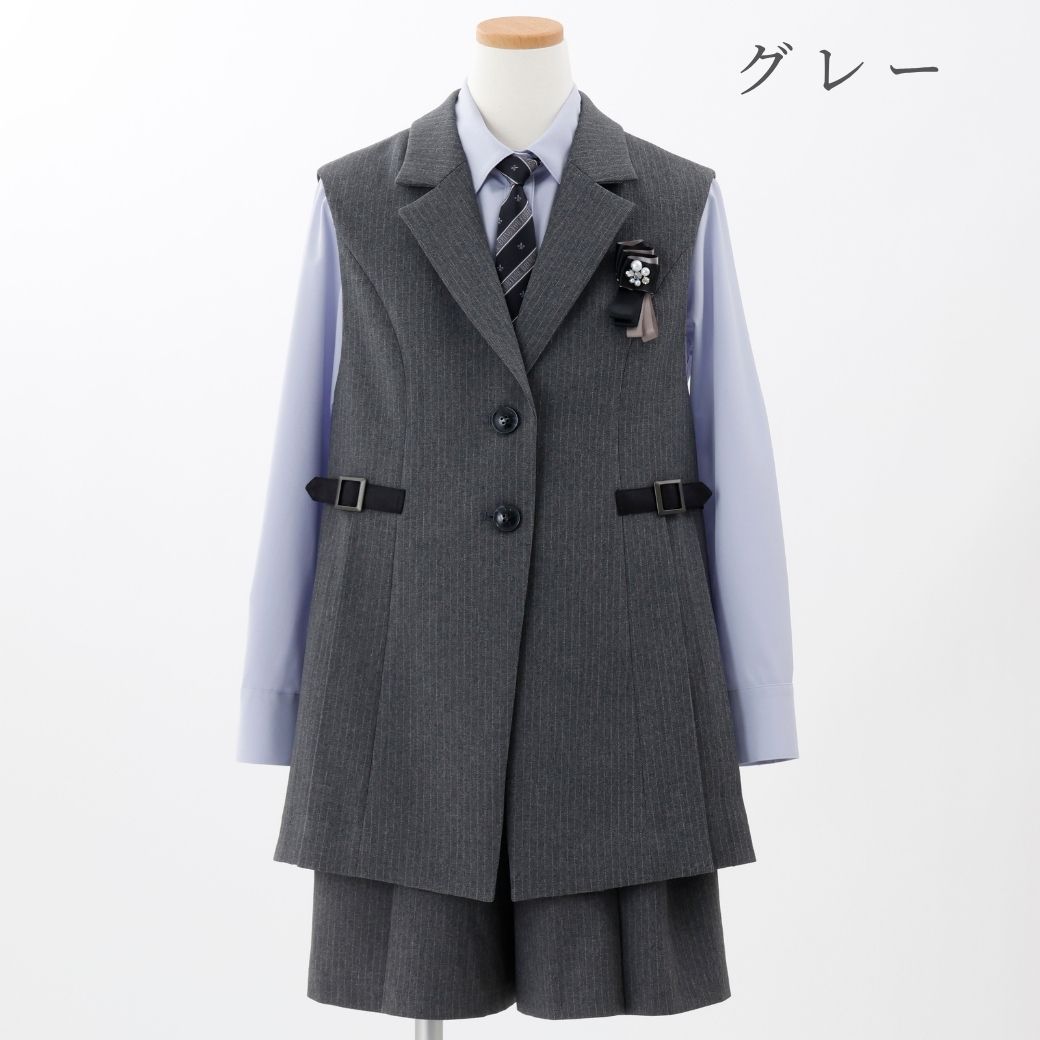 プリーツジレスーツ 150 160 165cm (8571-2556) CHOPIN/ショパン【先行限定/12月中旬入荷予定】