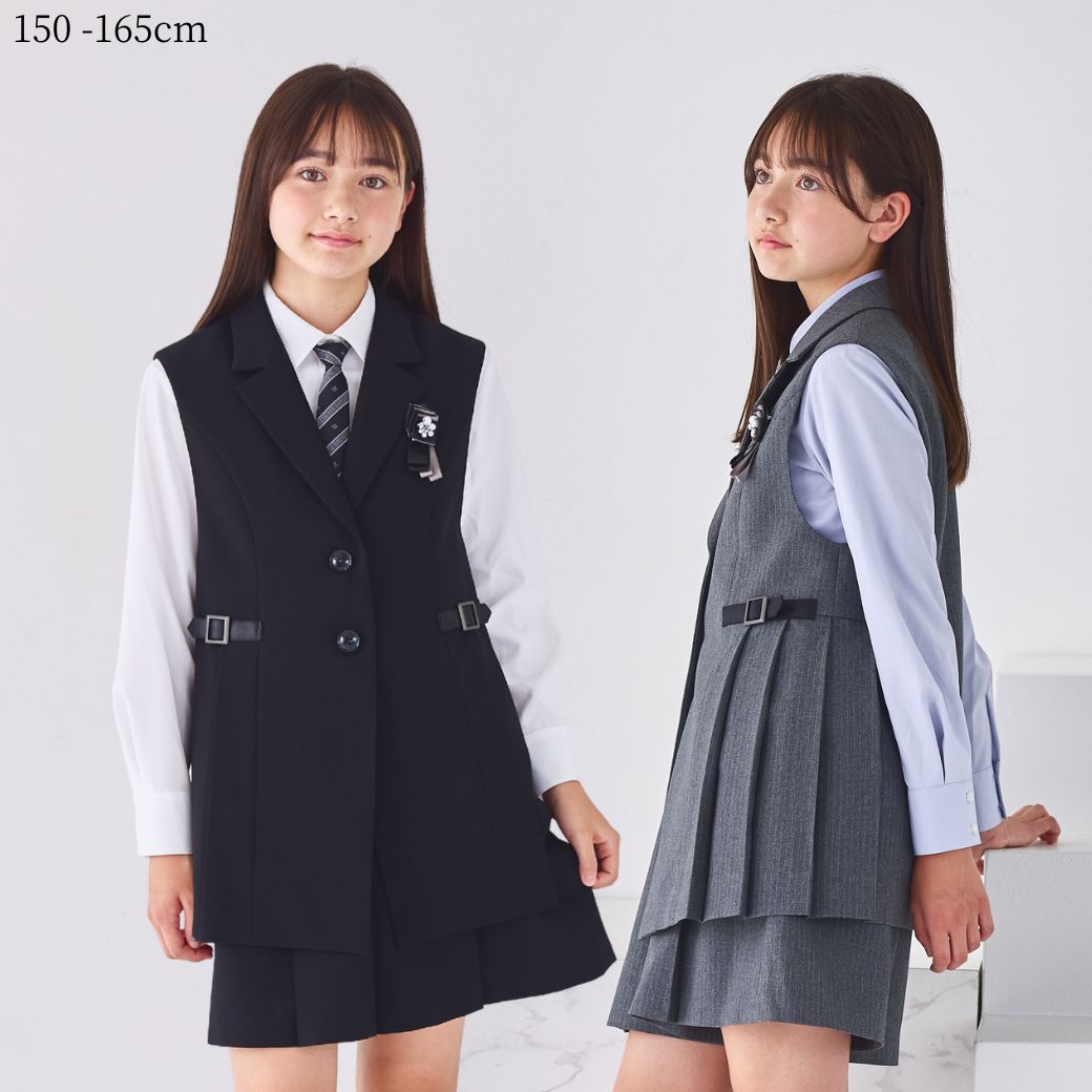 先行予約限定40％OFF】プリーツジレスーツ 150 160 165cm (8571