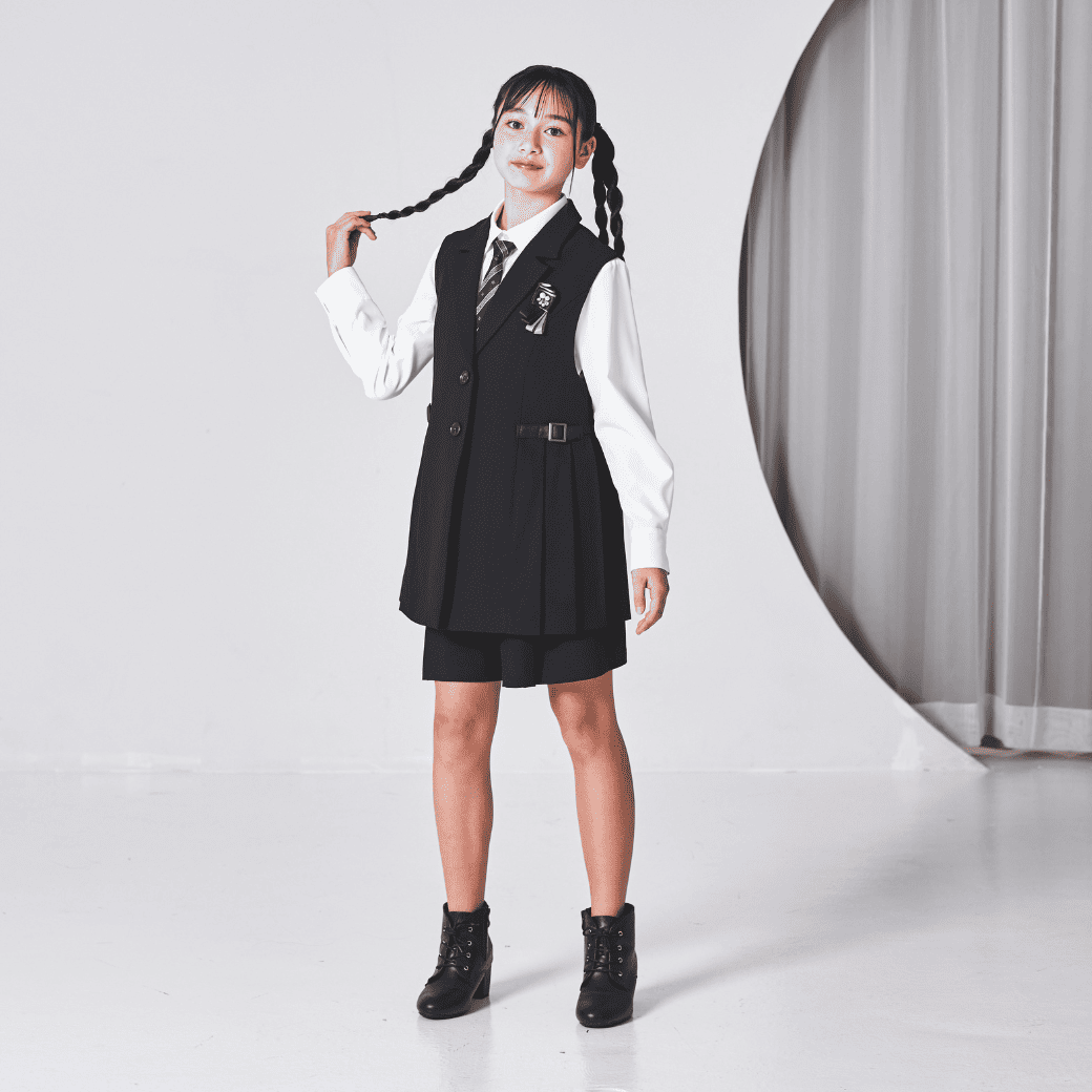 プリーツジレスーツ 150 160 165cm (8571-2556) CHOPIN/ショパン【先行限定/12月中旬入荷予定】