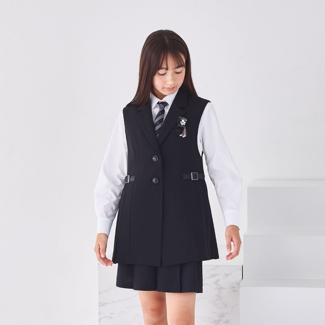 プリーツジレスーツ 150 160 165cm (8571-2556) CHOPIN/ショパン【先行限定/12月中旬入荷予定】