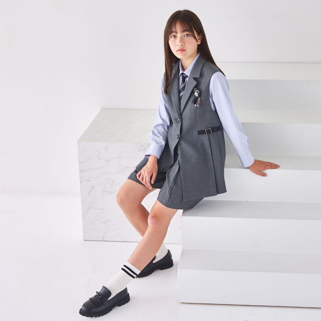 プリーツジレスーツ 150 160 165cm (8571-2556) CHOPIN/ショパン【先行限定/12月中旬入荷予定】