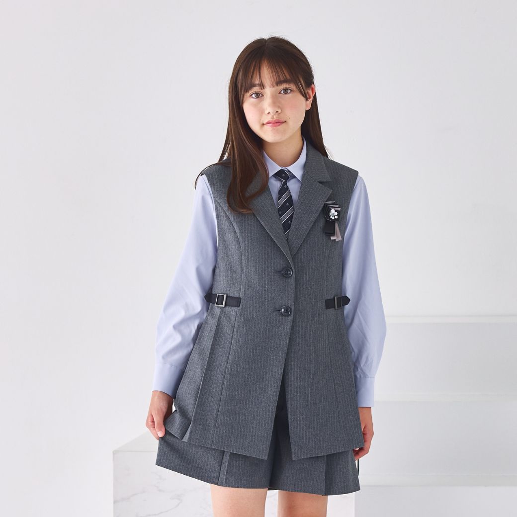 プリーツジレスーツ 150 160 165cm (8571-2556) CHOPIN/ショパン【先行限定/12月中旬入荷予定】