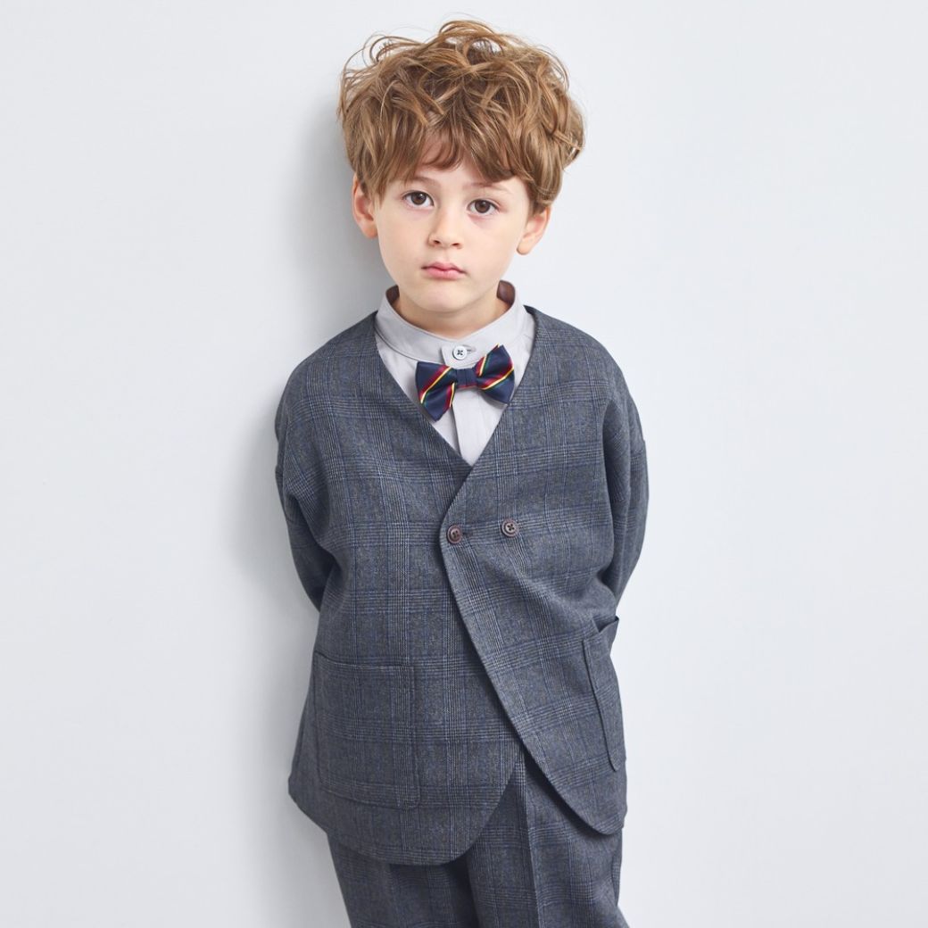 新作／近日入荷】【WEB限定】ノーカラーセットアップ 100 110 120