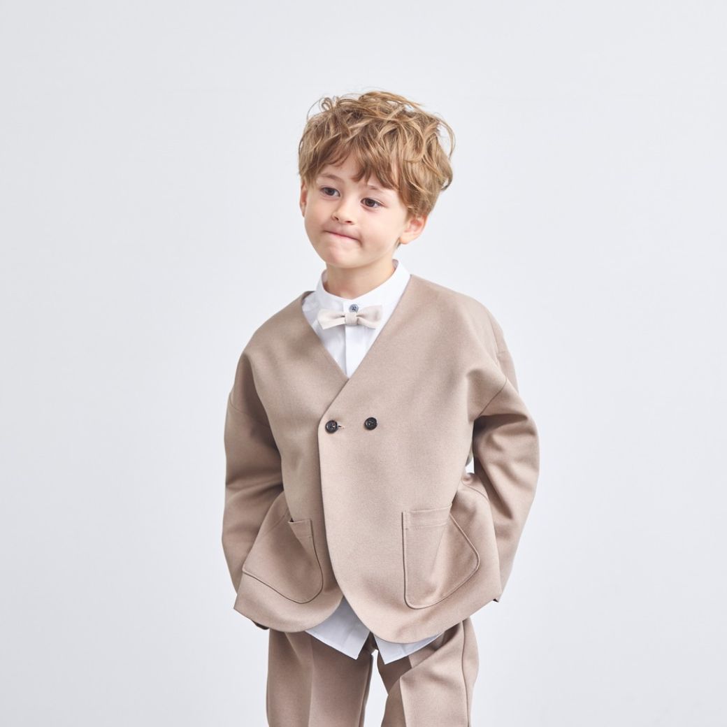 新作／近日入荷】【WEB限定】ノーカラーセットアップ 100 110 120