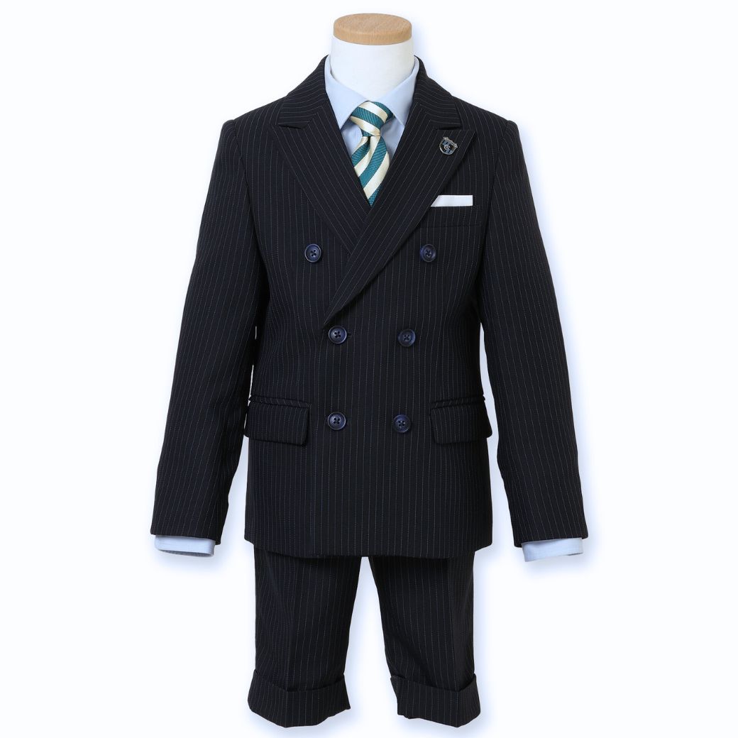 Wボタンピンストライプスーツ 6点セット 120 130cm (8371-5400) CHOPIN/ショパン