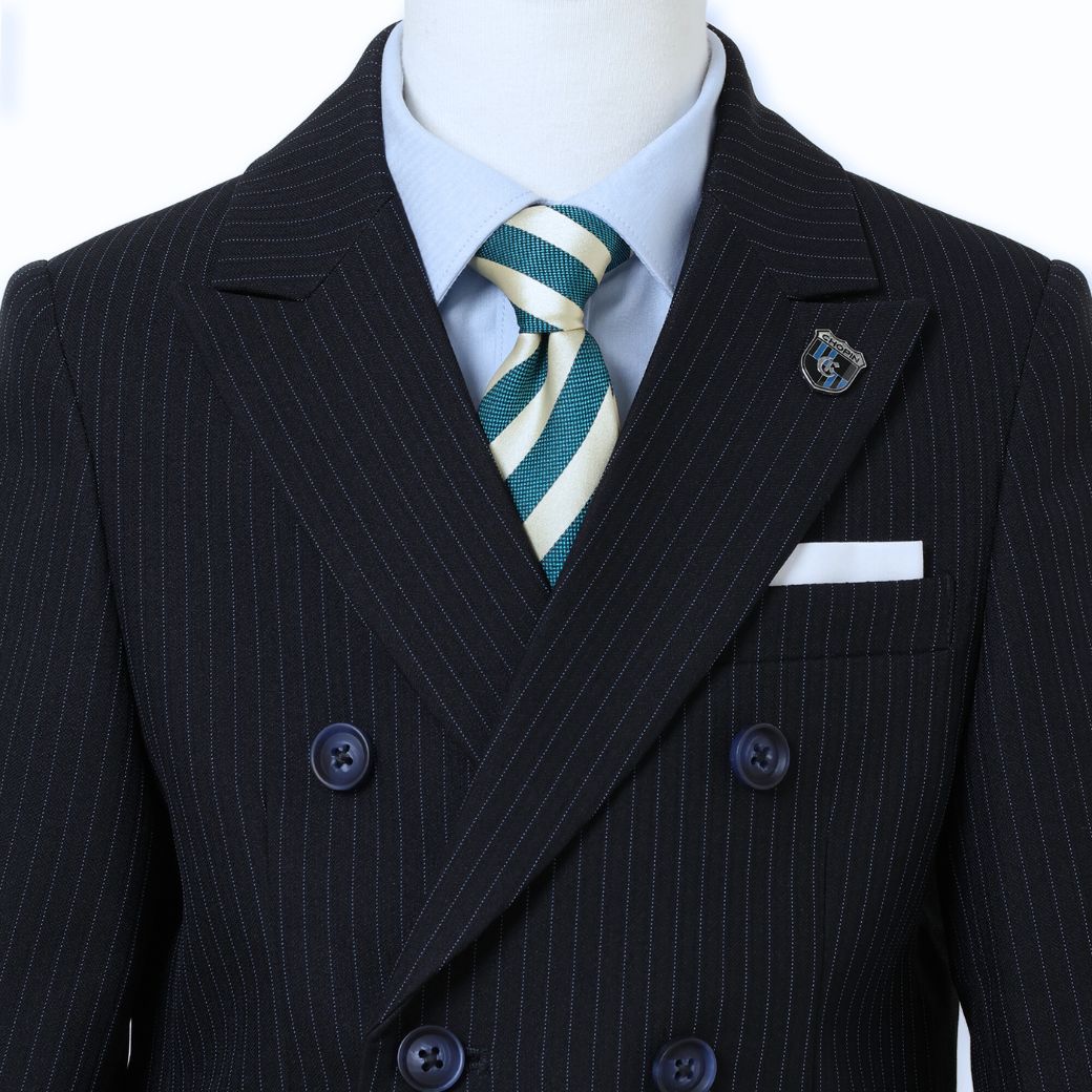 Wボタンピンストライプスーツ 6点セット 120 130cm (8371-5400) CHOPIN/ショパン