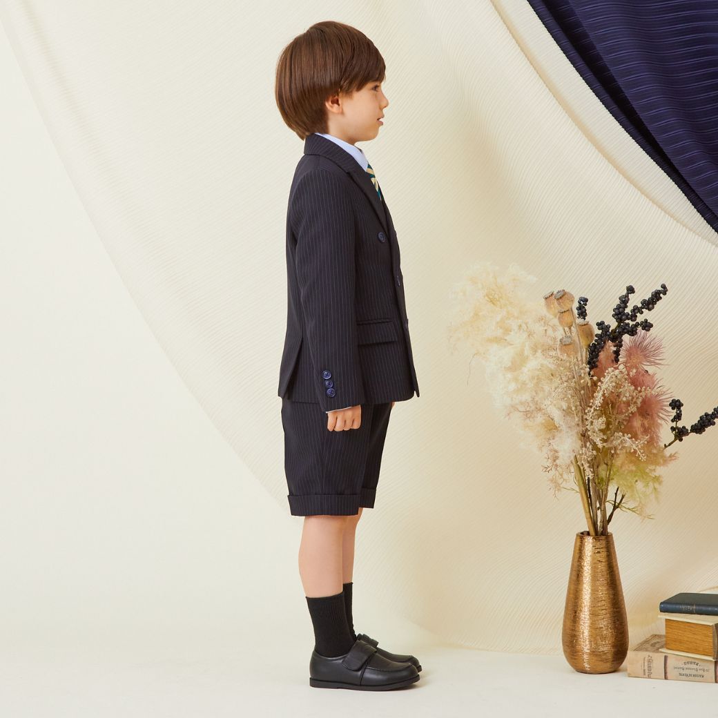 Wボタンピンストライプスーツ 6点セット 120 130cm (8371-5400) CHOPIN/ショパン