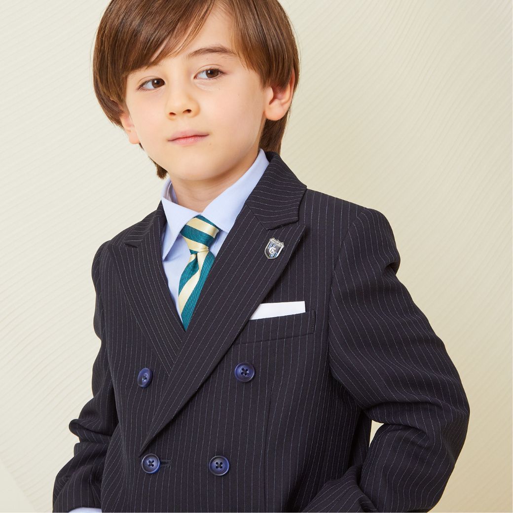 Wボタンピンストライプスーツ 6点セット 120 130cm (8371-5400) CHOPIN/ショパン