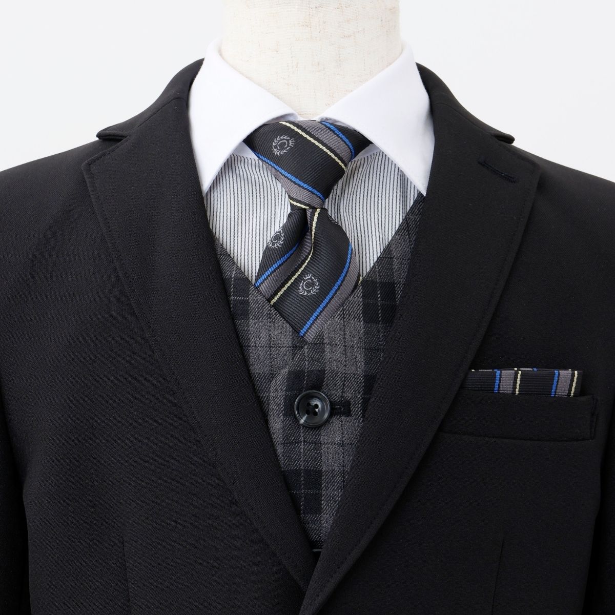 オッドベストハーフパンツスーツ 110 120 130cm (2571-5406) CHOPIN blue/ショパンブルー