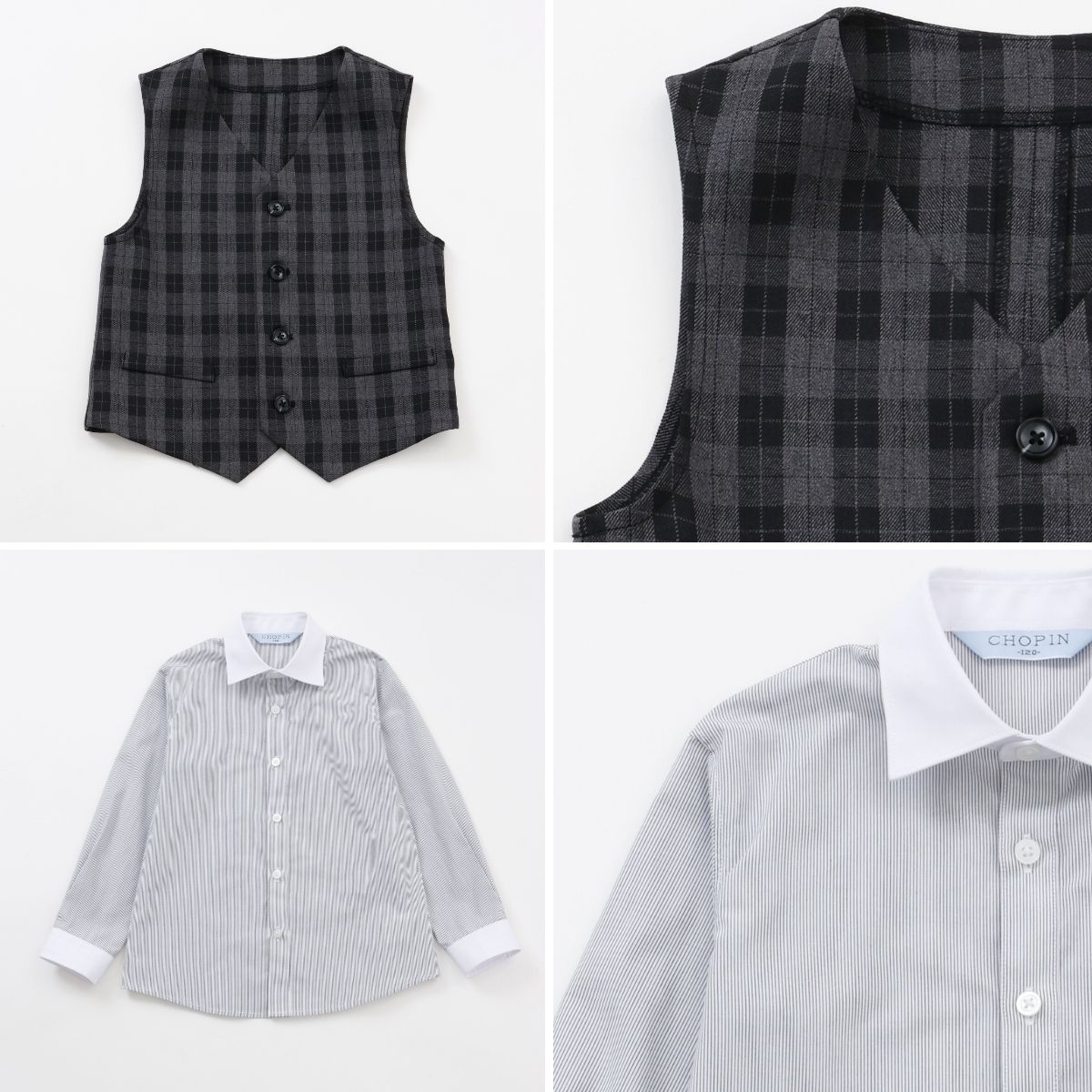 オッドベストハーフパンツスーツ 110 120 130cm (2571-5406) CHOPIN blue/ショパンブルー