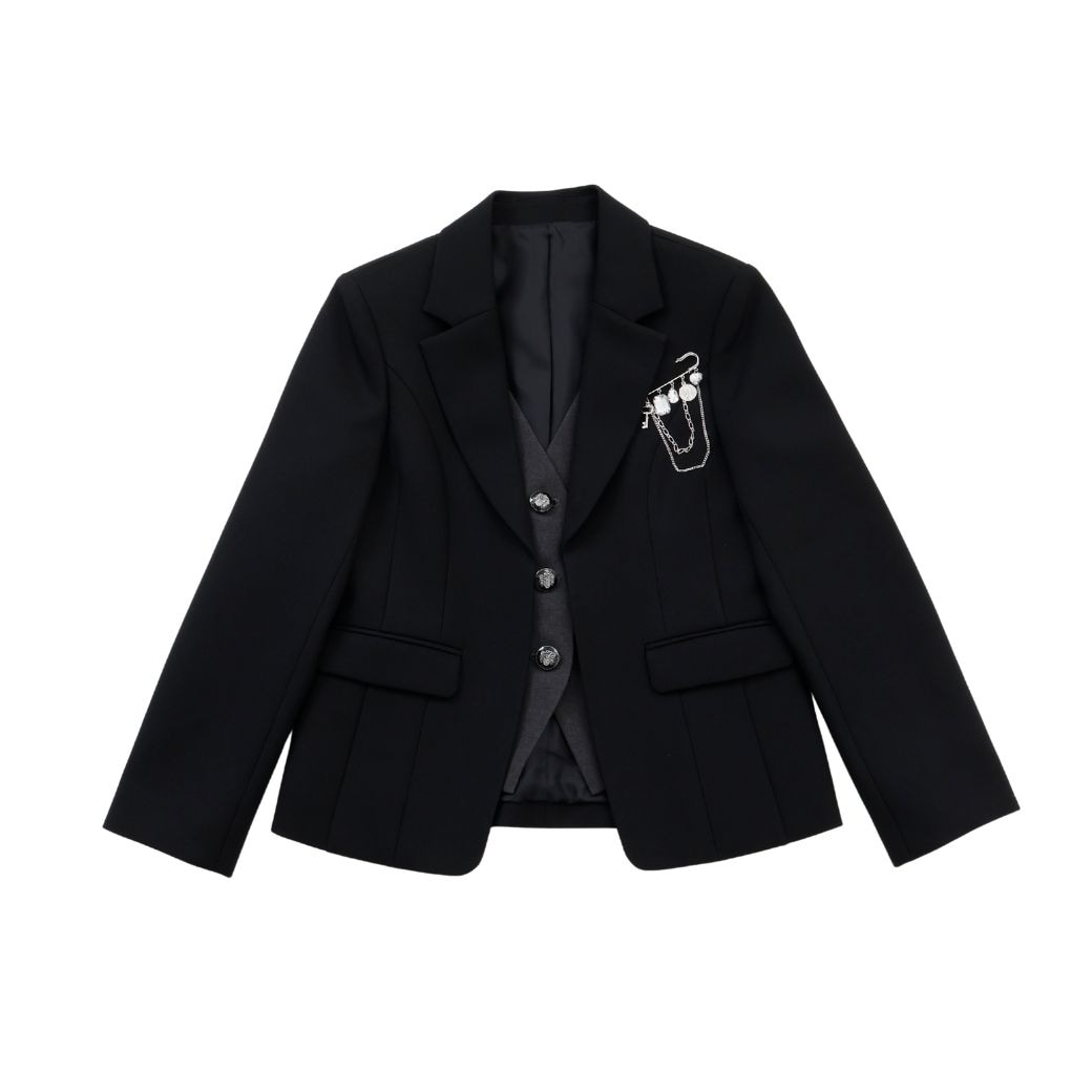 レイヤードジャケットパンツスーツ 150 160 165 170 160B (9571-2550) SPICE CANDY/スパイスキャンディー