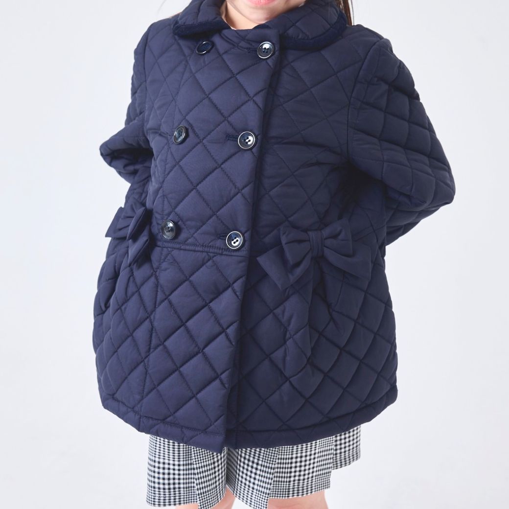 WEB限定】ダイヤキルトショートコート 100 110 120 130 140cm (2672