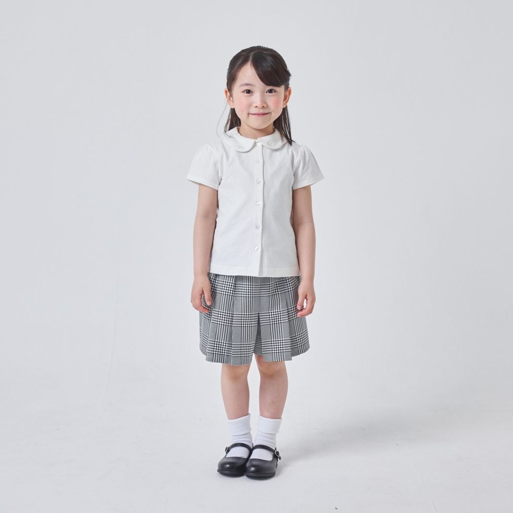 【大人気/再入荷】刺しゅう襟カットソーブラウス 100 110 120 130 140cm (2403-8361) CHOPIN blue/ショパンブルー