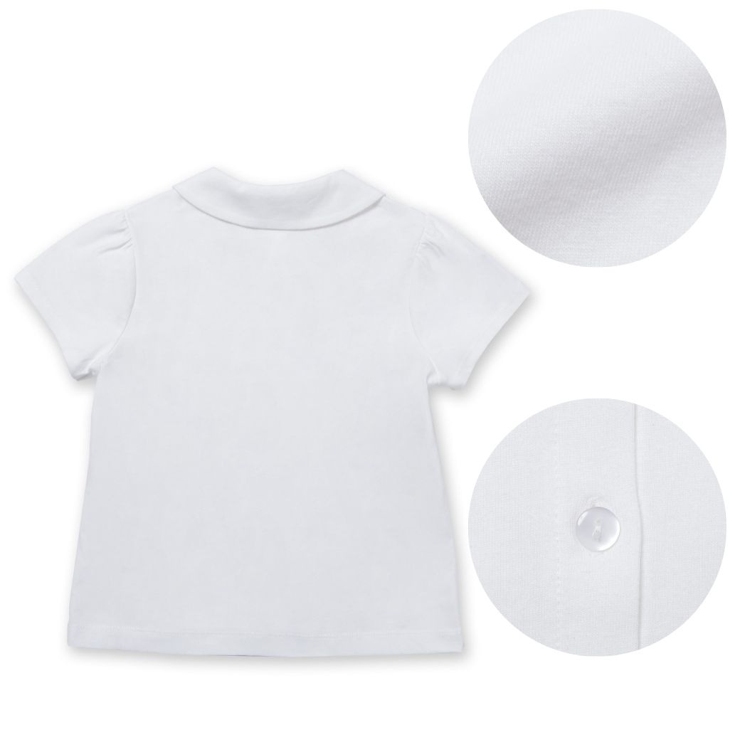 【大人気/再入荷】刺しゅう襟カットソーブラウス 100 110 120 130 140cm (2403-8361)