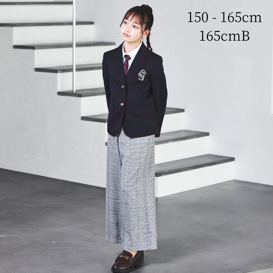 グレンチェックワイドパンツスーツ (8401-2500) 150 160 165cm 165B CHOPIN/ショパン