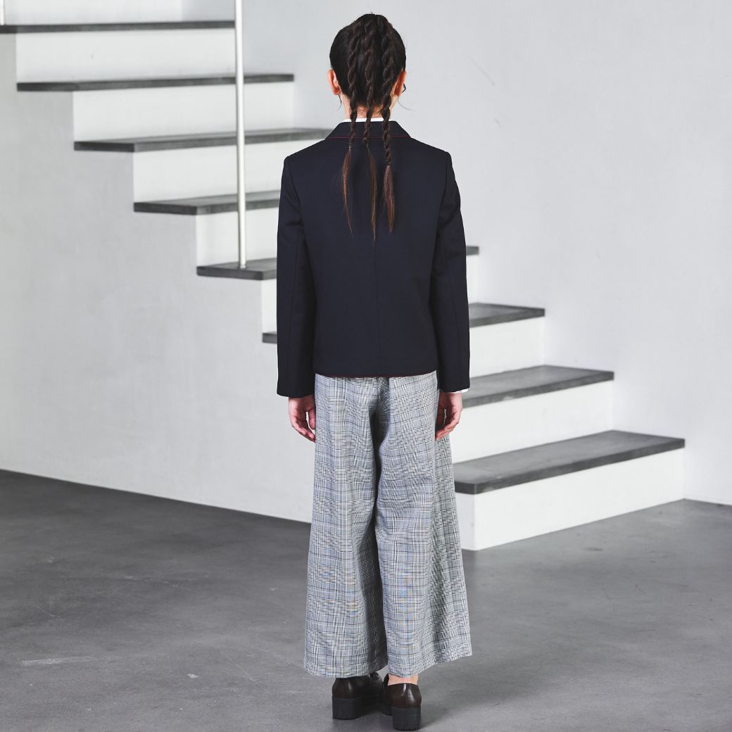 グレンチェックワイドパンツスーツ (8401-2500) 150 160 165cm 165B CHOPIN/ショパン