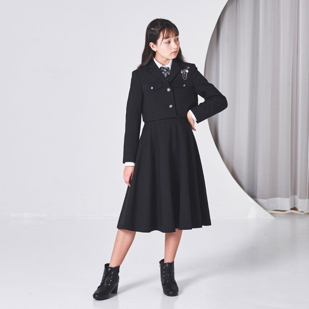 【SPECIAL SALE15%OFF】ショートジャケットハイウエストスカートスーツ 150 160 165cm (9571-2551) SPICE CANDY/スパイスキャンディー